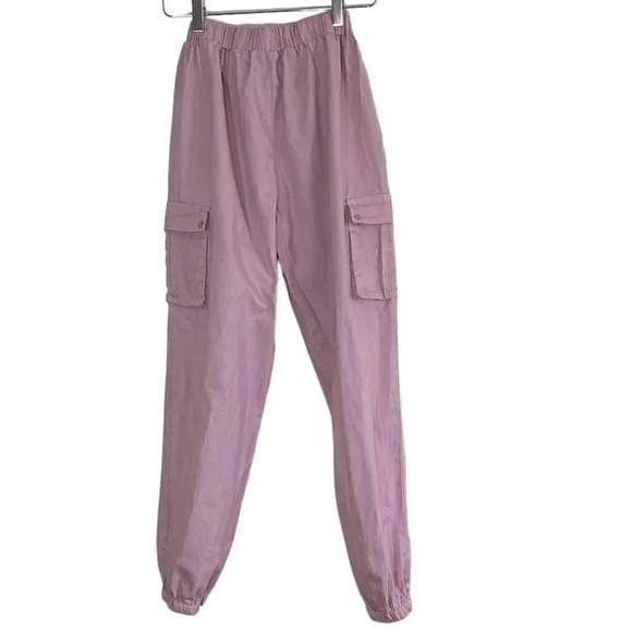 PrettyLittleThing Size 6 Cargo Trousers Pink Casual Comfort Barbie Beach - Picture 2 of 11